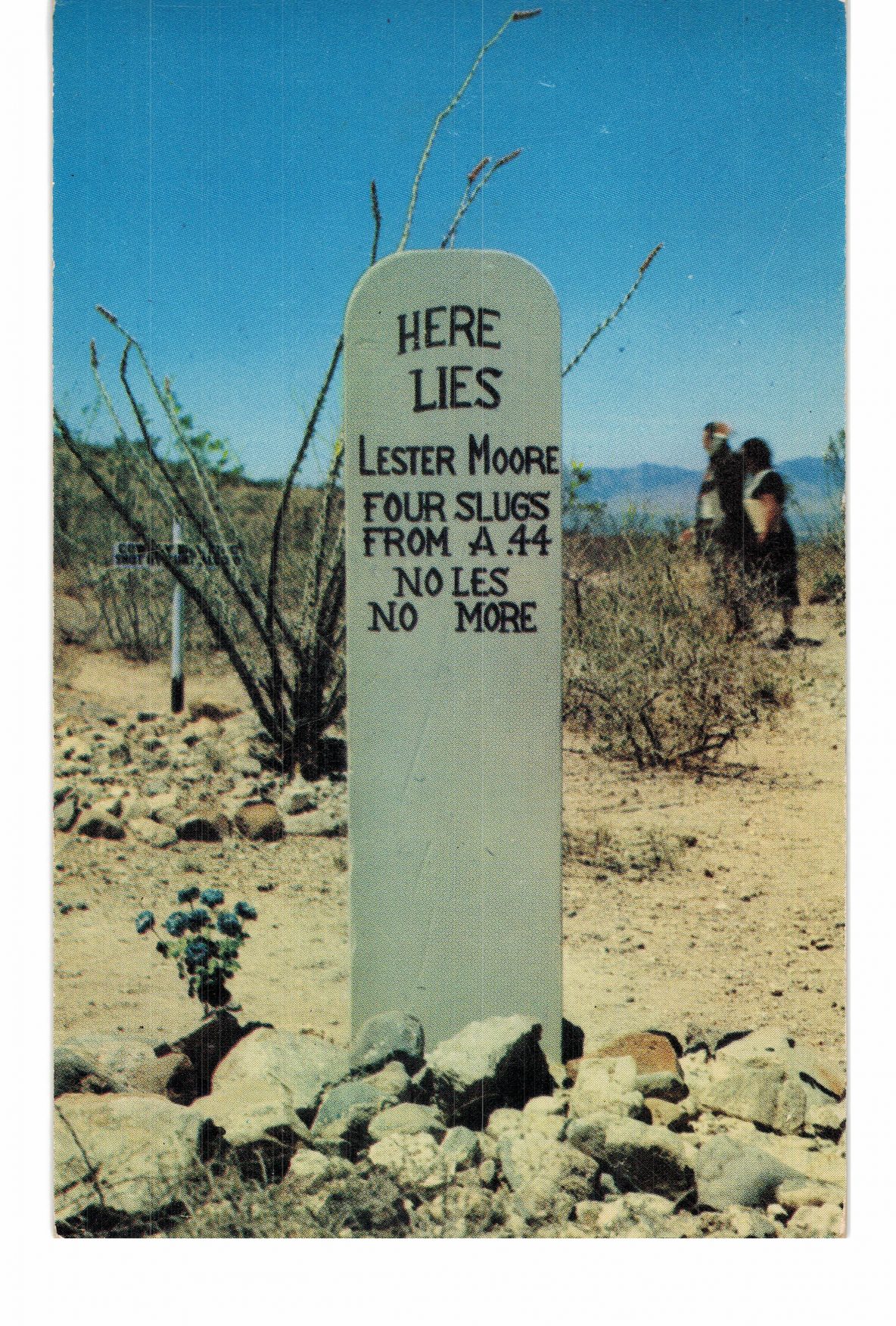 Chrome Postcard Boot Hill Graveyard Tombstone Arizona Grave Of