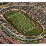 Linen postcard.  Alamo Stadium, San Antonio, Texas.