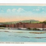 White border postcard.  Edwards Mill, Kennebec River, Augusta, Maine.