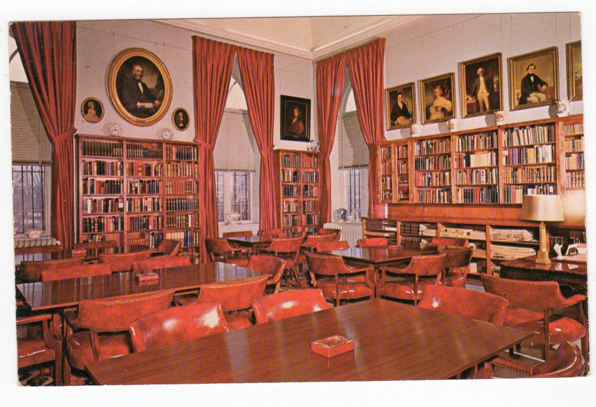 Chrome postcard. Genealogical & Research Library, Bennington Museum