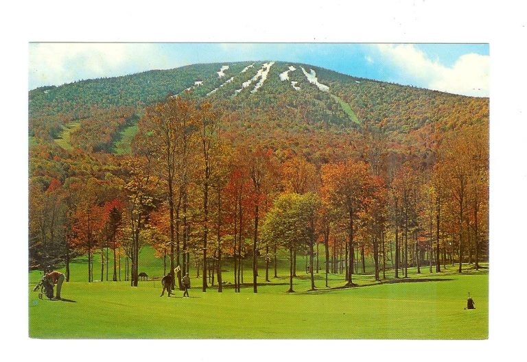 Chrome postcard. Stratton Mountain Country Club, Stratton Mountain
