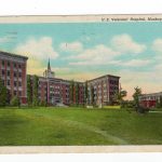 White border postcard.  U S Veterans' Hospital, Muskogee, Oklahoma.  1947.