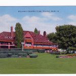 Linen postcard.  Sylvania Country Club Toledo Ohio.  1957.