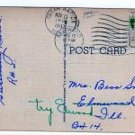 Linen postcard.  Greetings from Iowa.  Large Letter.  1947. - Image 2