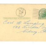 Old postcard.  Aaron Levy "Win a Diamond Contest", 126 W High St, Lima, Ohio.  Harts Jewelry.  1951. - Image 2