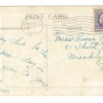 Old postcard.  Dear Flag of our Country.  Woman, flag.  Embossed. 1918. - Image 2