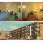 Chrome postcard.  Crystal House Motel, 20490 Greenfield at 8 Mile Road, Detroit, Michigan.