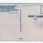 Chrome postcard.  Montsweag Farm Restaurant, The Big Red Barn on US Rte1between Bath and Wiscasset, Maine. - Image 2