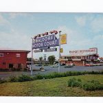 Chrome postcard.  Waldorf Motor Court and Restaurant, Waldorf, Maryland.  Eugene Chaney, Owner.