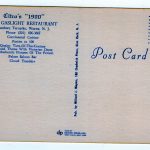 Chrome postcard.  Citro's "1900" The Gaslight Restaurant, Hamburg Turnpike, Wayne, New Jersey.  Railroad Theme. - Image 2