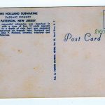 Chrome postcard.  The Holland Submarine, Passaic County, Paterson, New Jersey. - Image 2