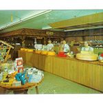 Chrome postcard.  Frankenmuth Cheese Haus.  A Swiss Colony Store, Frankenmuth, Michigan.  1968.
