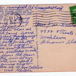 Linen postcard.  Public Library, Los Angeles, California.  1948. - Image 2