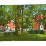 Linen postcard.  Lincoln College, Lincoln, Illinois.  1945.