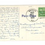 Linen postcard.  Lincoln College, Lincoln, Illinois.  1945. - Image 2