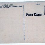 Linen postcard.  Dusty' Motel, Route 40, Effingham, Illinois. - Image 2