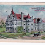 Old postcard.  General Offices:  The Knights of the MacCabees of the world, Detroit, Michigan. 1910.