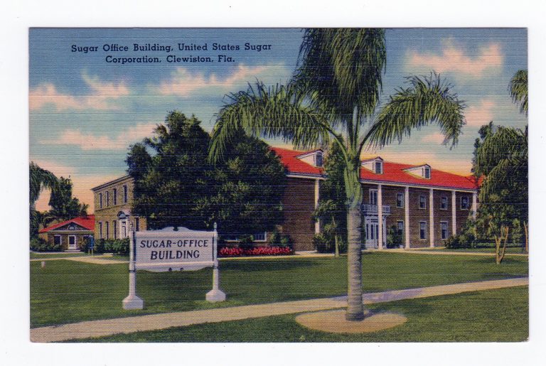 Linen postcard. Sugar Office Building, United States Sugar Corporation