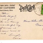 Real photo postcard.  Ohio Caverns, West Liberty, Ohio. 1931. - Image 2