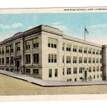 White border postcard.  New High School, East Liverpool, Ohio.