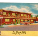 Linen postcard. The Shanty Motel, 838 1st Street, Havre, Montana.
