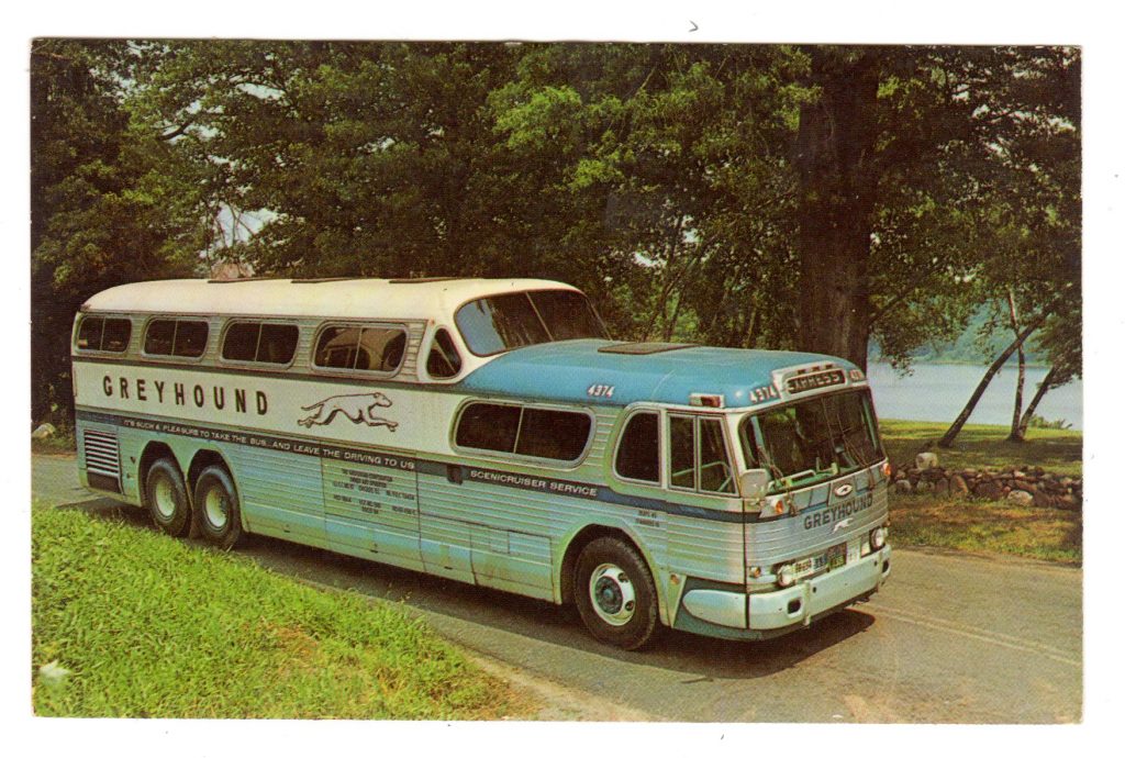 Chrome Postcard. Greyhound Scenicruiser Bus. Chicago, Illinois, 1961 ...