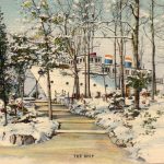 Linen postcard.  The Ship, Sailor Tom's Home.  Reading, Massachusetts.