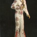 Chrome postcard.  Nostalgia Theatre, King of Rock and Roll, Elvis Presley.  Tussard's London Wax Museum, St Petersburg Beach, Florida. 1983.