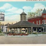 White border postcard.  Old Slave Market, Louisville, Georgia.