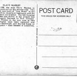 White border postcard.  Old Slave Market, Louisville, Georgia. - Image 2