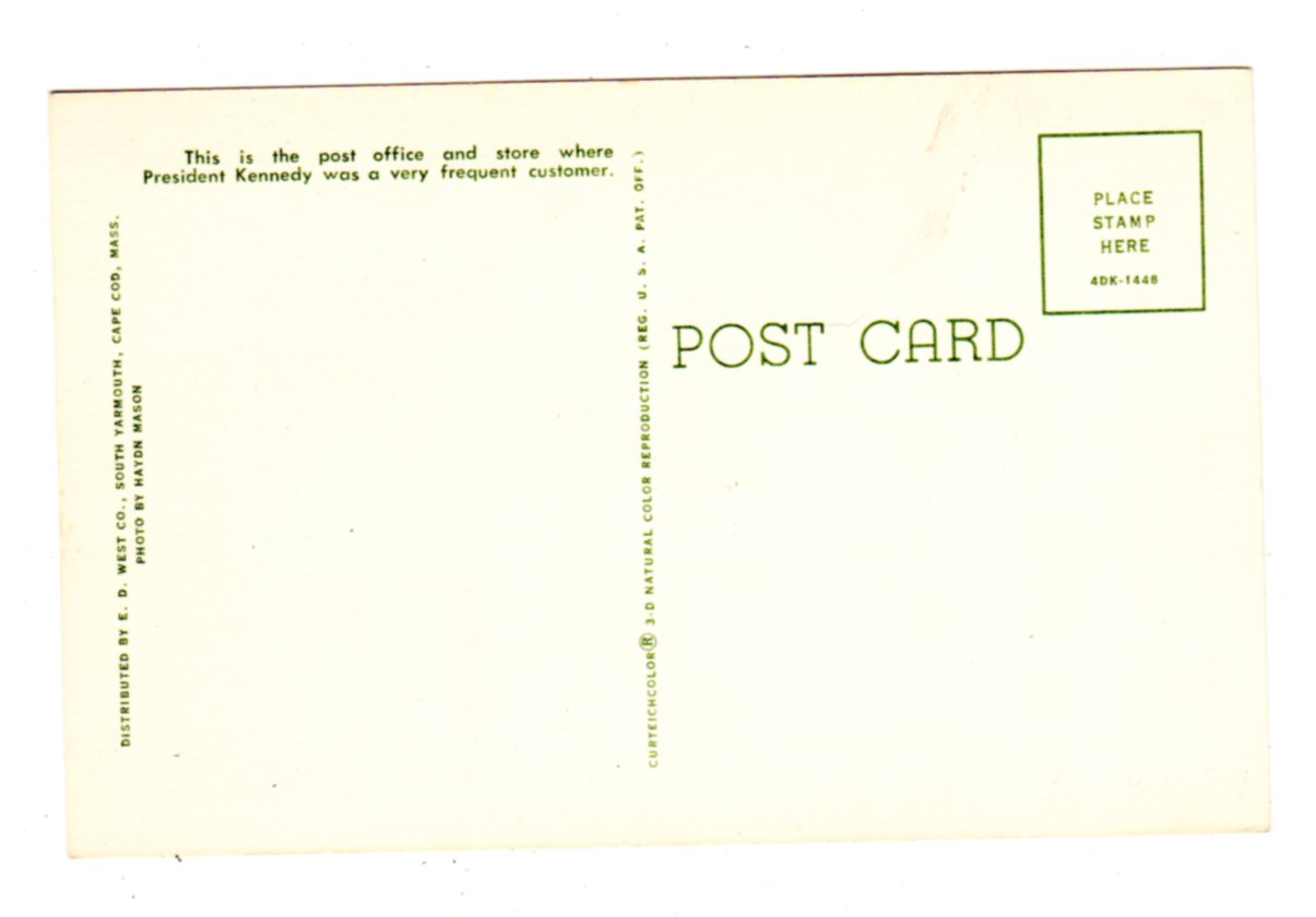 Postcard. Post Office and Store, Hyannis Port, Cape Cod, Massachusetts ...