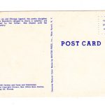 Chrome postcard.  Legend of the Chinese Willow Ware.  Poem.  1960. - Image 2