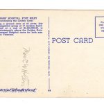Linen postcard.  Veterans' Hospital Fort Miley, overlooking "The Golden Gate", San Francisco, California. - Image 2