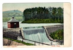 Old postcard.  Leeds Reservoir, Leeds, Massachusetts.  Undivided back.