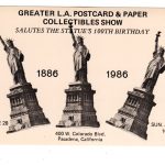 Chrome postcard.  Greater L.A. Postcard & Paper Collectibles Show.  June 28 and 29, 1986.  Pasadena, California.