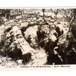 Real Photo postcard.  Foundation of the Old Hanford Store, Volcano, California.