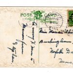 Old postcard.  Christmas tree, child, fairy, poem.  Embossed.  1914. - Image 2