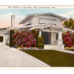 Linen postcard.  Home of Tom Mix, near Los Angeles, California.