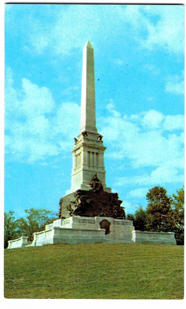 Chrome postcard. Mississippi Memorial Vicksburg National Military Park