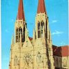 Chrome postcard.  St Helena Cathedral, Helena, Montana.  1961.