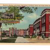 Linen postcard.  The M S Hershey Junior-Senior High School, Vocational School and Grade School, Hershey,Pennsylvania.