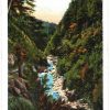 White border Postcard.  Clarendon Gorge, Killington Section, Long Trail.  1929.  Green Mountains, Vermont.