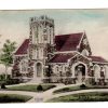 Old postcard.  Mortuary Chapel, Beech Grove Cemetery, Muncie, Indiana.  1919.