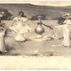 Old postcard.  All in a Garden Fair by Maude Goodman.  Painting, art.  1905.