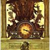 Chrome postcard.  John Flanagan's bronze relief of Father Time, Main Reading Room, Library of Congress, Washington DC.