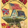 Linen postcard.  Alabama, the Star of the South - Under Six Flags.