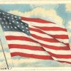 Old postcard.  U S Flag.  Old Glory.  Pledge of allegiance.  1917.
