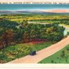 Linen postcard.  Front Royal, Virginia.  Northern Gate, Shenandoah National Park from Sky-line Drive.  1937.