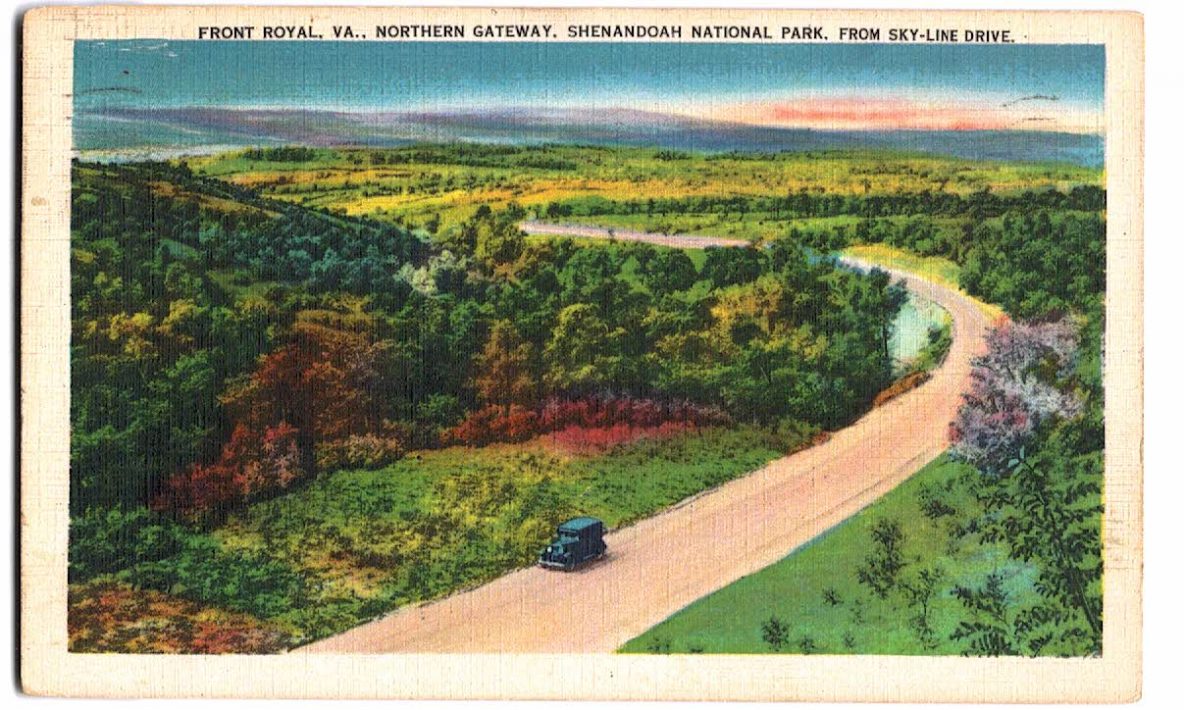 Linen postcard. Front Royal, Virginia. Northern Gate, Shenandoah ...