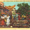 Linen postcard.  Typical of early Los Angeles, Olvera Street, Los Angeles, California. Latino market.  1941.